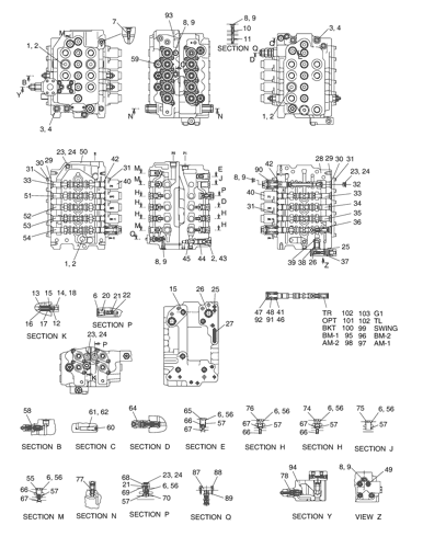 Hydraulische Bagger-Hauptsteuerungsventil 426-00078C 42600078C für Doosan DH150LC-7 0