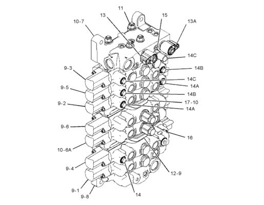 307d 308d TQ Control Valve , 373-7026 3737026 TQ Excavator Parts
