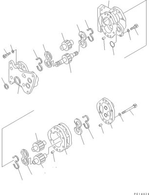 704-71-44002 704-71-44001 704-71-44000 For Komatsu Bulldozer  D375-5D  Hydraulic Main Pump  Original WORK EQUIPMENT PUMP