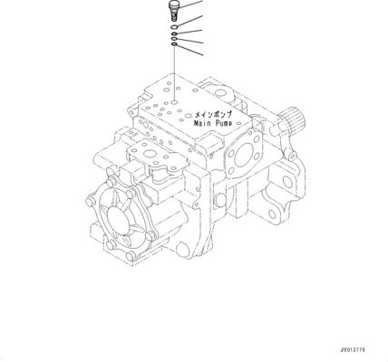 708-1H-00260 708-1H-01260 For Komatsu Bulldozer  D375A-6 D375A-6R  Hydraulic Main Pump  Original WORK EQUIPMENT PUMP