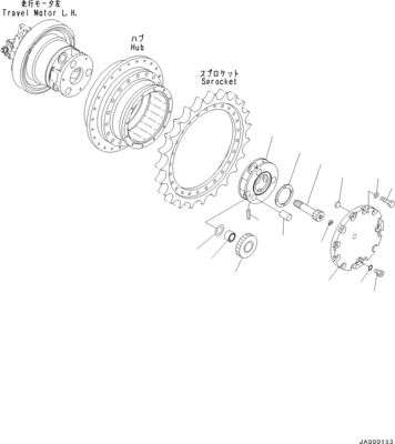 11Y-27-40602 11Y-27-40601 For Komatsu Bulldozer D37EX-23 D39EX-23 D37PX Travel Assembly Final Drive Original Aftermarket