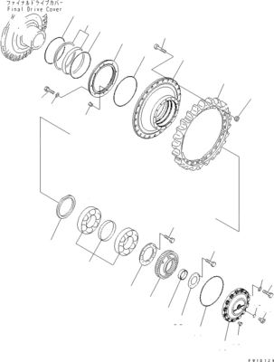 17M-27-00350 17M-27-00530 17M-27-00540 For Komatsu Bulldozer D275A-5D Travel Assembly Final Drive Travel Motor Original