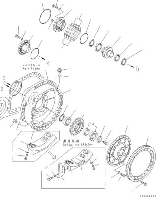 195-27-00651 195-27-00426 Travel Assembly For Komatsu Bulldozer D375A-5D