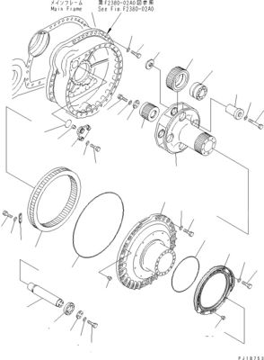 195-27-00651 195-27-00426 Travel Assembly For Komatsu Bulldozer D375A-5D