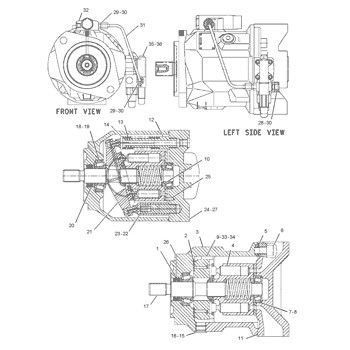1052156 CA1052156 105-2156 For CAT 416C 426C 428C Backhoe Loader Hydraulic Main Pump Piston Pump PUMP ASSY PUMP GP-PISTON Aftermarket High quality Original