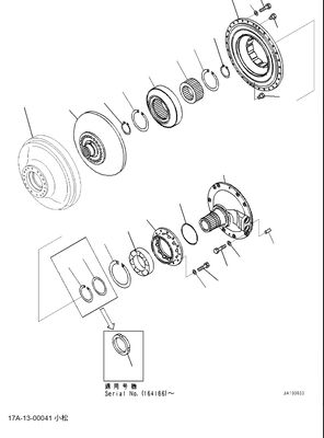 Genuine Torque Converter 17A-13-00110 (17A1300110) For Komatsu D155A-3 Bulldozer Transmission Assembly