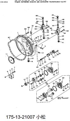 Genuine Torque Converter 17A-13-00110 (17A1300110) For Komatsu D155A-3 Bulldozer Transmission Assembly