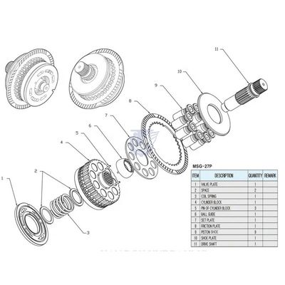 MAG-18 MAG-27 Reisemotorteile, Msg-18 Msg-27p Msg-44 Endantriebteile und Reparatur