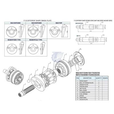 MAG-18 MAG-27 Reisemotorteile, Msg-18 Msg-27p Msg-44 Endantriebteile und Reparatur