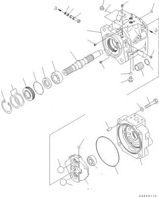 708-1W-00961 708-1W-01850 708-1W-00010 Für Komatsu WA450-6 WA470-6 WA480-6 Hydraulische Kolbenlenkpumpe