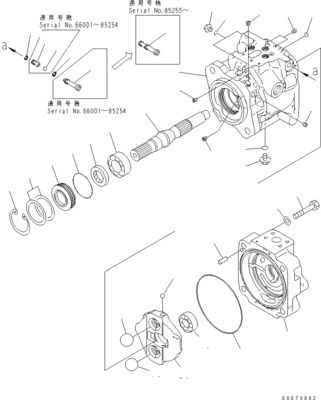 708-1W-00961 708-1W-01850 708-1W-00010 Für Komatsu WA450-6 WA470-6 WA480-6 Hydraulische Kolbenlenkpumpe