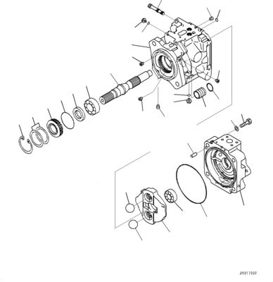 708-1W-00730 708-1W-00731 708-1W-00950 Für Komatsu WA500-6 Hydraulikpumpe Lenkung Pumpe Original