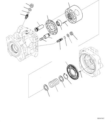 708-1W-00820 708-1W-00731 708-1W-00952 Für Komatsu WA500-6 Hydraulikpumpe Lenkung Pumpe Original