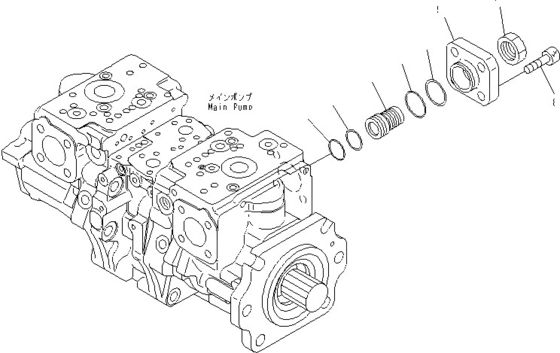 708-2G-00800 708-2G-00801 708-2G-01081 Für Komatsu-Ladegerät WA600-6 Hydraulikpumpe Kolbenpumpe Hauptpumpe Hohe Qualität