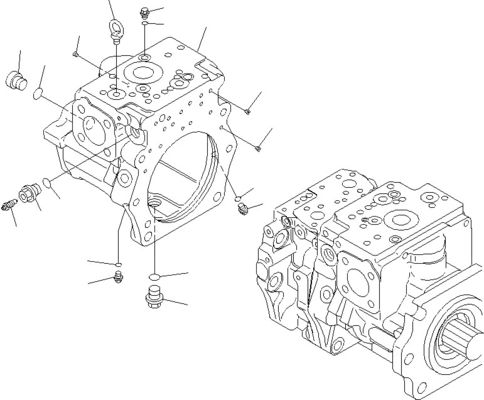 708-2G-00800 708-2G-00801 708-2G-01081 Für Komatsu-Ladegerät WA600-6 Hydraulikpumpe Kolbenpumpe Hauptpumpe Hohe Qualität