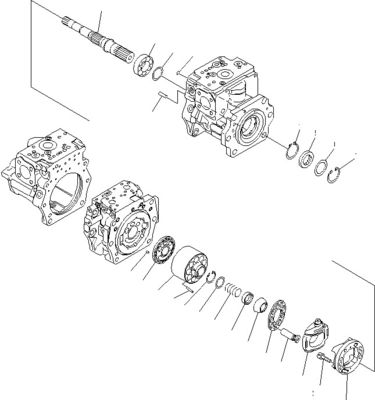 708-2G-00800 708-2G-00801 708-2G-01081 Für Komatsu-Ladegerät WA600-6 Hydraulikpumpe Kolbenpumpe Hauptpumpe Hohe Qualität