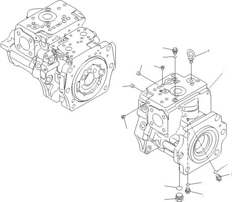 708-2G-00800 708-2G-00801 708-2G-01081 Für Komatsu-Ladegerät WA600-6 Hydraulikpumpe Kolbenpumpe Hauptpumpe Hohe Qualität