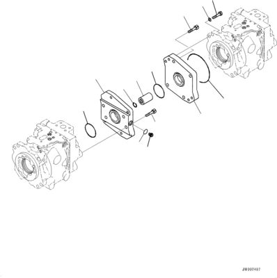 708-1W-02260 708-1W-02270 708-1W-00450 708-1W-00460 Für Komatsu Lkw HM400-3 Hydraulische Lenkpumpe und Hebepumpe