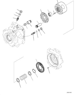708-1W-02260 708-1W-02270 708-1W-00450 708-1W-00460 Für Komatsu Lkw HM400-3 Hydraulische Lenkpumpe und Hebepumpe