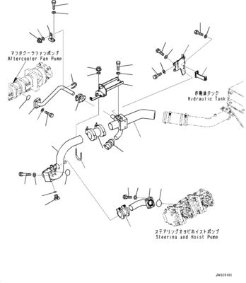 708-1W-02260 708-1W-02270 708-1W-00450 708-1W-00460 Für Komatsu Lkw HM400-3 Hydraulische Lenkpumpe und Hebepumpe