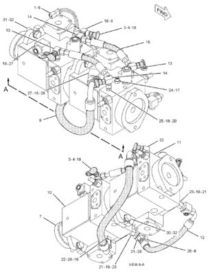 Für die CAT-Klasse CS-533D CS-583E CS-663E CS-573E CP-533D A4VG56 Hydraulische Hauptpumpe GP-Piston (Propel, Achse)