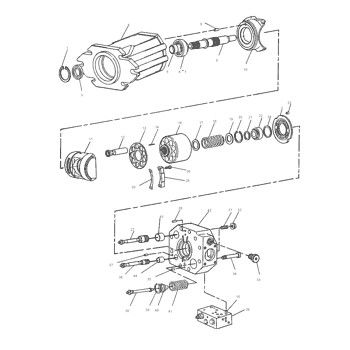 9T-8647 9T8647 0R4608 für CAT Track D7H D7R D8N PUMPE GP-PISTON hydraulische Hauptpumpe
