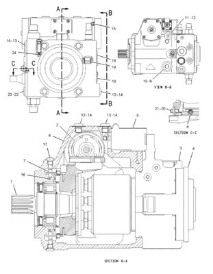 222-1214 2221214 20R3310 Für CAT Track D6N PUMPE GP-PISTON hydraulische Hauptpumpe