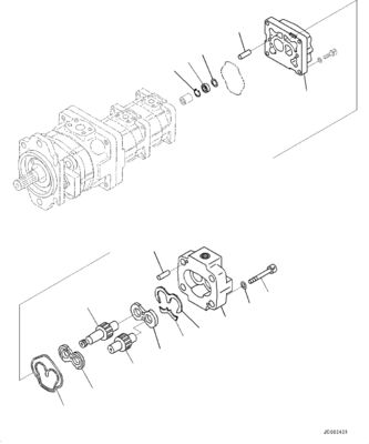 705-56-36051 705-56-36050 705-38-30060 Für Komatsu RADENLOADER WA320-6 Hydraulikpumpe GP-PISTON Getriebepumpe Nachmarkt