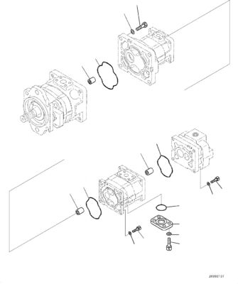 705-56-36051 705-56-36050 705-38-30060 Für Komatsu RADENLOADER WA320-6 Hydraulikpumpe GP-PISTON Getriebepumpe Nachmarkt