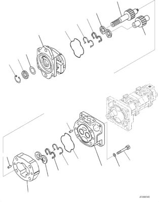 705-56-36051 705-56-36050 705-38-30060 Für Komatsu RADENLOADER WA320-6 Hydraulikpumpe GP-PISTON Getriebepumpe Nachmarkt