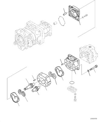 705-56-36051 705-56-36050 705-38-30060 Für Komatsu RADENLOADER WA320-6 Hydraulikpumpe GP-PISTON Getriebepumpe Nachmarkt