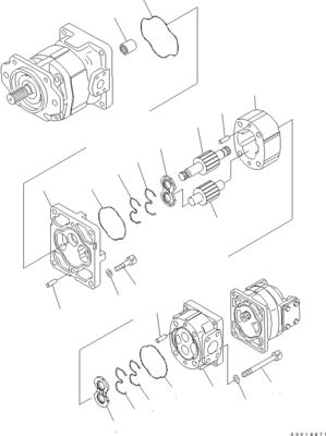 705-1441010 705-1441040 Für Komatsu Bulldozer D155AX-5 WA450 470-1 Hydraulikpumpe Kolbenpumpe Nachmarkt