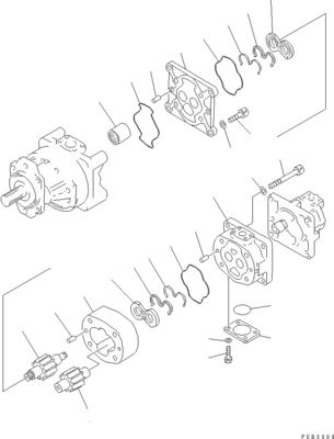 705-32-37430 705-32-27540 705-32-43210 Für Komatsu D375-3 Bulldozer Hydraulische Hauptpumpe