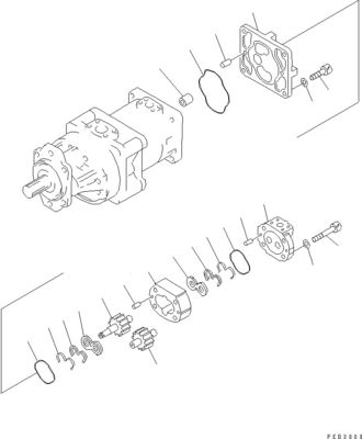 705-32-37430 705-32-27540 705-32-43210 Für Komatsu D375-3 Bulldozer Hydraulische Hauptpumpe