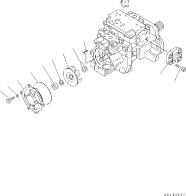 708-1H-00251 708-2H-04650 Für Komatsu Bulldozer D155AX-6 D155AX-6A Hydraulik Hauptpumpe