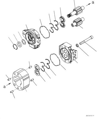 705-22-31230 Für den Komatsu-Bulldozer D37EX-23 D37PX-23 D39EX-23 D39PX-23 Hydraulische Ladepumpe HYDRAULISCHE Ölpumpe