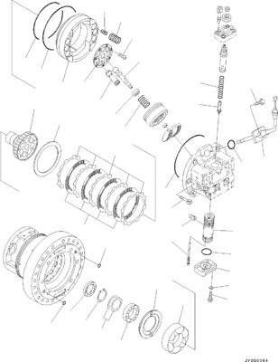 706-86-01591 706-86-01601 Baggerfahrmotor für Komatsu D31EX-21 D37PX-21 D39EX-21 Bulldozer