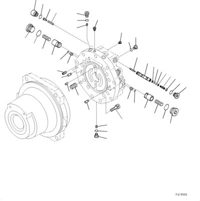 21N-60-34100 21N6034100 Für Komatsu PC1250-8 1250SP-8 Bagger Hydraulischer Antrieb Motor Nachmarkt