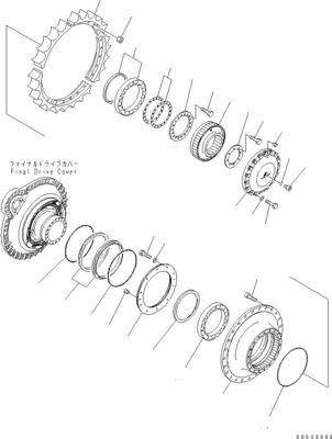 198-27-00442 198-27-00441 198-27-00440 Für den Komatsu Bulldozer D475A-5 Reisemontage Endantrieb Reisemotor Original