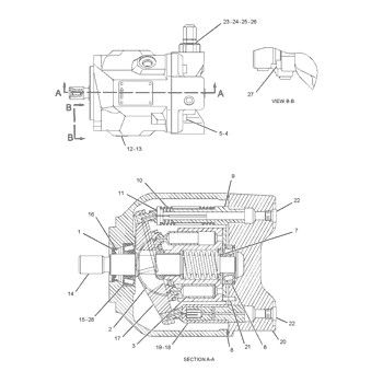 2021335 202-1335 CA2021335 10R-0544 Für CAT 627G 637G 623G 621G 631G RADENTRAKTOR Hydraulische Hauptpumpe Kolbenpumpe ASSY Nachmarkt
