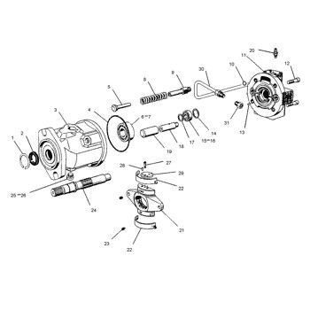 1003259 CA1003259 0R9645 100-3259 Für die Kategorie 416B 426B 428B 436B 438B Backhoe-Lader Hydraulische Hauptpumpe Kolbenpumpe Pumppumpe ASSY PUMPE GP-PISTON Nachvermarktung Hochwertiges Original