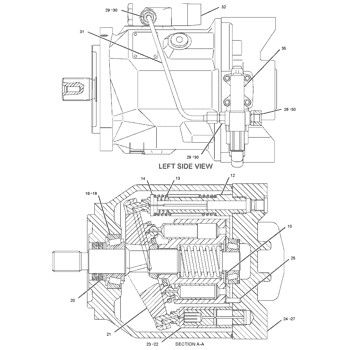 2354108 CA2354108 235-4108 Für die Kategorie 416D 424D Backhoe-Ladegerät Hydraulische Hauptpumpe Kolbenpumpe Pumpe ASSY-Pumpe GP-Piston Nachrüstmarkt Hochwertiges Original