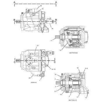 2896370 CA2896370 289-6370 Für die Kategorie 432E 434E 442E 444E Backhoe-Lader Hydraulische Hauptpumpe Kolbenpumpe ASSY-Pumpe GP-Piston Nachvermarktung Hochwertiges Original