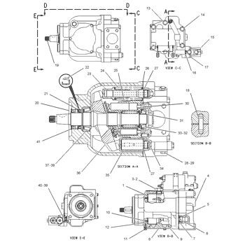 6E1412 CA6E1412 6E-1412 10R2517 Für CAT 120G Motor Grader Hydraulische Hauptpumpe Kolbenpumpe Pump Pump ASSY PUMP GP-PISTON Nachvermarktung Hochwertige Original