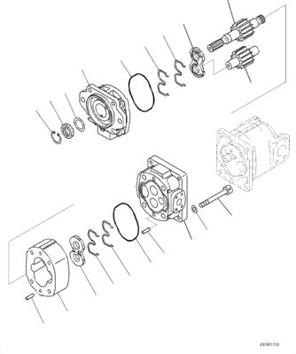 708-2H-00490 708-2L-00291 705-52-32300 705-22-42110 Für Komatsu WA1200-6 RADENLOADER HYDRAULISCHE ÖL-Hauptpumpe VAN PUMPE Hydraulische Ventilatorenpumpe Hydraulische Teile Nachrüstwaren Hochwertiges Original