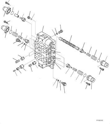 PC1250LC-8 PC1250-8 PC1250SP-8 PC1250-8R Bagger Hydraulisches Hauptsteuerventil Nr. 3 Teile von Baumaschinen
