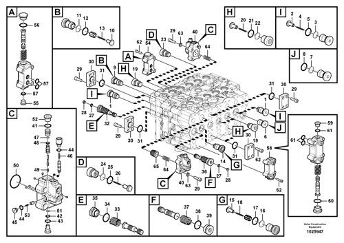 VOE14634178 VOE 14634178 Für VOLVO EC480D EC480DHR Bagger Hydraulisches Hauptsteuerventil Baumaschinenteile Nachrüstwaren Hochwertiges Original