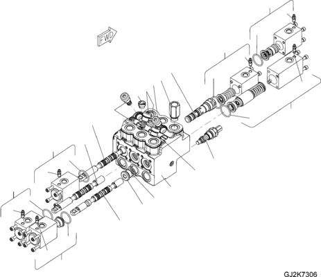 42W-64-33021 42W-64-33020 Für Komatsu WA100M-6 WA90-6 RADENLOADER Hydraulisches Hauptsteuerventil Baumaschinenteile Nachrüstungshandel Hochwertiges Original