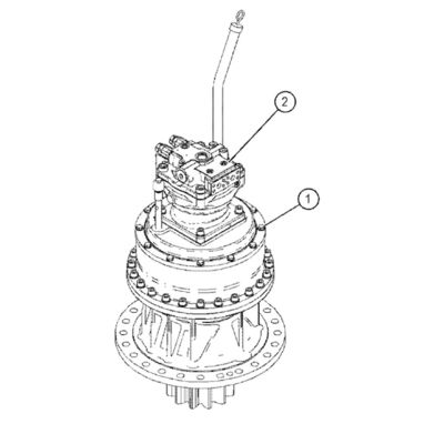 4509350 4509351 2332530 3640983 2095895 Für die Kategorie 390 330D 336D 340D Hydraulischer Schwingmotor Schwingreduktor Schwingreduktor Schwinggetriebe Schwingvorrichtung (hinten) Nachrüstung Originalbagger Teile